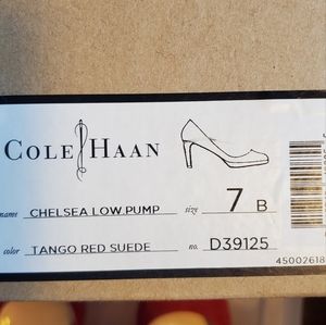 Cole Haan suede heel size 7B cherry red